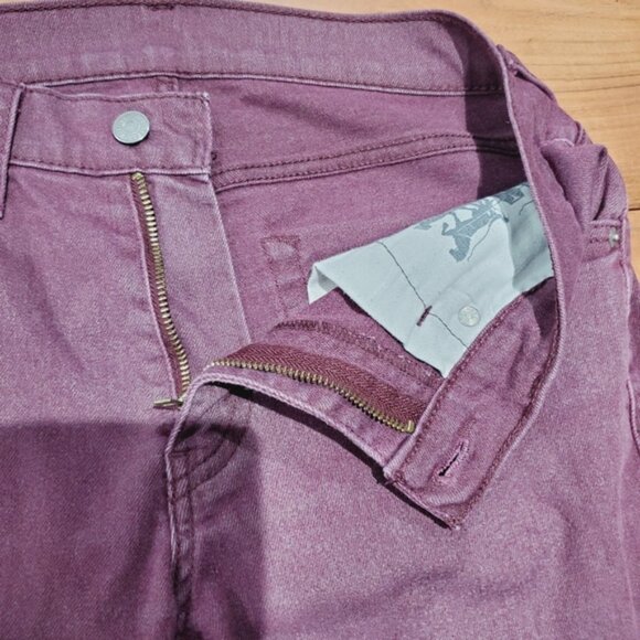Mens Limited Edition Levi's Brushed Burgundy 511 Slim Straight Fit Stret… - Picture 8 of 14